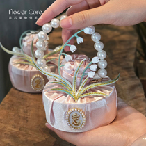 2024 New Wedding Candy Box Furoshiki Wedding Banquet Guest Return Gift Box Wedding Fold-Free Sugar Box Premium