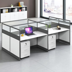 Jun Ling staff desk 2/4/6 people dry king ten corner word L-shaped lattice room screen partition station combination