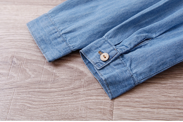 Áo sơ mi denim bé gái xuân 2019 quần áo trẻ em mới cho bé sơ sinh dài tay áo dài hàn quốc mùa xuân và mẫu áo cotton - Áo sơ mi áo sơ mi trẻ em giá tốt