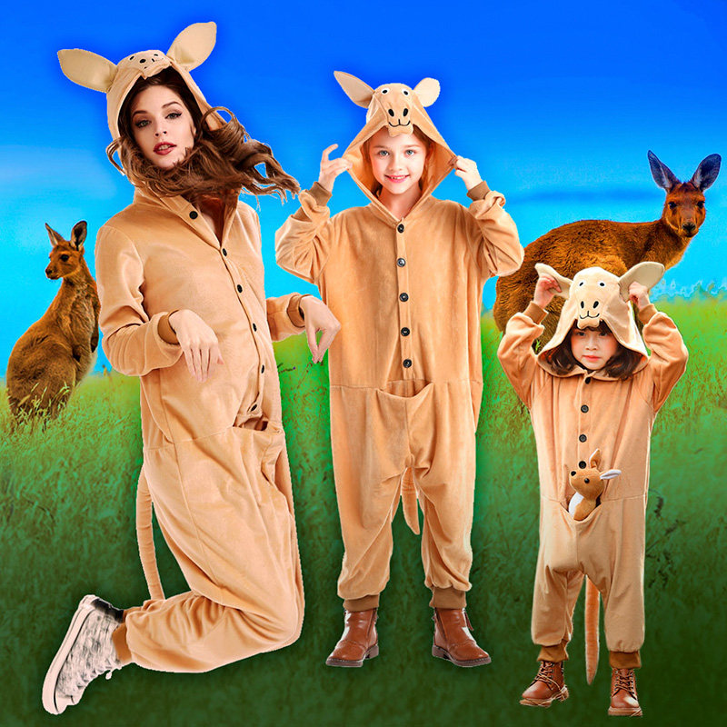 Halloween children's clothing cosplay Christmas clothing Parent-child clothing Australia kangaroo children's clothing Animal jumpsuit