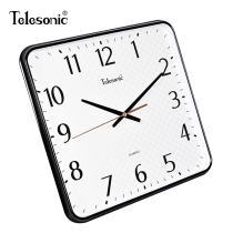 TELESONIC Uranus Fashion square WALL CLOCK Simple living room QUARTZ CLOCK Silent bedroom study clock watch