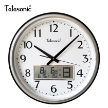 TELESONIC Uranus LIVING ROOM MUTE CLOCK Chinese WALL CLOCK Round CALENDAR Creative Quartz wall WATCH WALL CLOCK