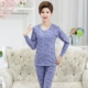 Quần áo cotton mùa thu quần dài trung niên nữ mẹ đồ lót nhiệt trong cổ áo cao phần mỏng kích thước lớn áo len cotton cũ