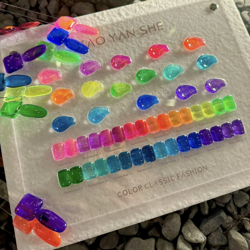 16-Color Rainbow Candy Ice Translucent One-Stroke Coloring High Saturation Long-Lasting and Strong Nail Polish Gel
