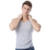 Langsha nam rắn màu vest mỏng bó sát thể thao phù hợp với tay áo cơ sở mồ hôi cơ thể vest nam áo ba lỗ Lót