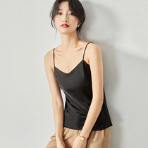 Tanami true silk harness female inner lap pure fashion satin V collar small vest sexy outside wearing summer shorts undershirt