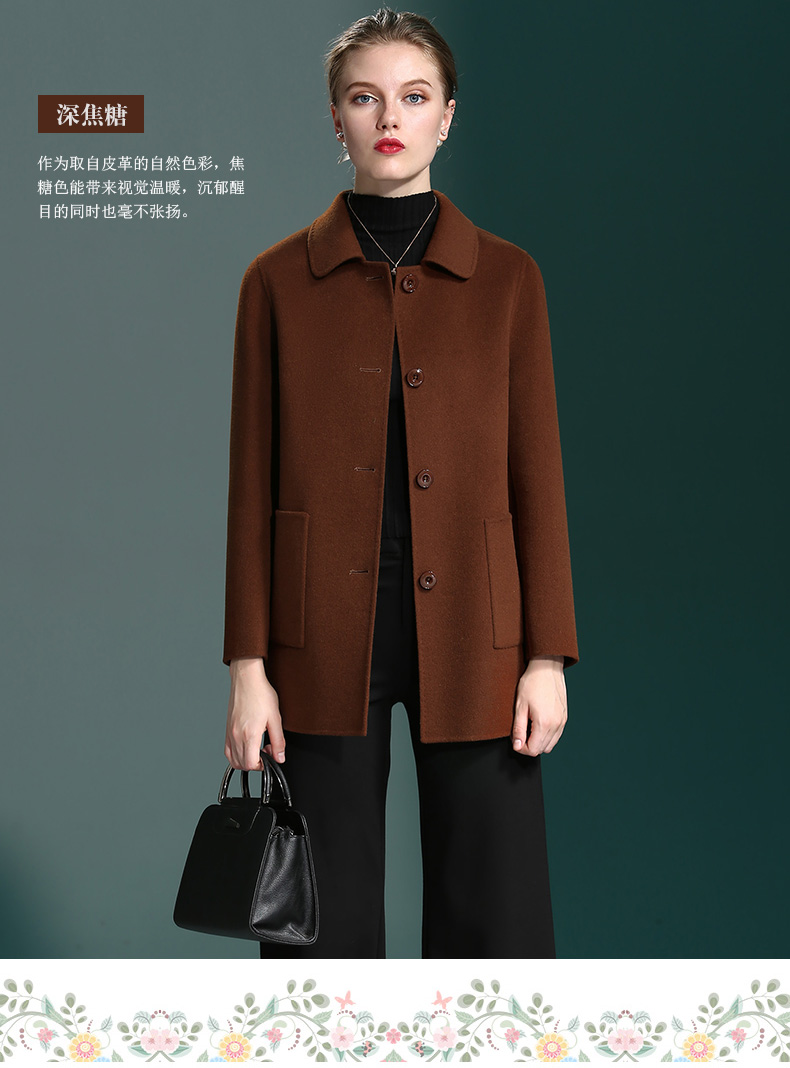 Áo khoác cashmere hai tuổi và trung niên nữ mùa thu và mùa đông mẹ tải áo len ngắn đoạn 2018 mới cỡ lớn cộng với phân bón áo bò nữ đẹp