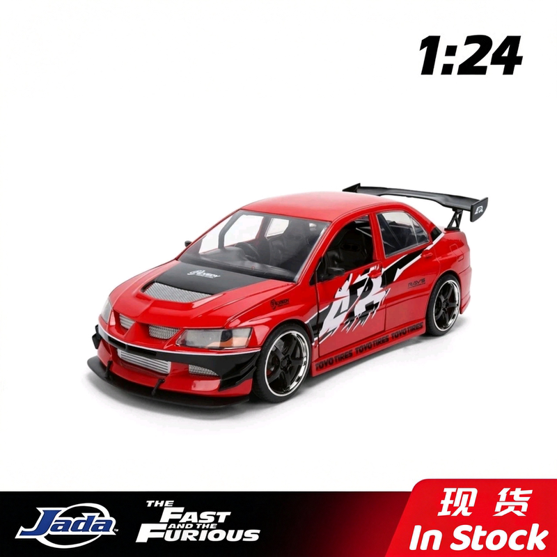 Jada Mitsubishi Evo Fast and Furious Car Model Red Alloy Sports Car Toy Gift