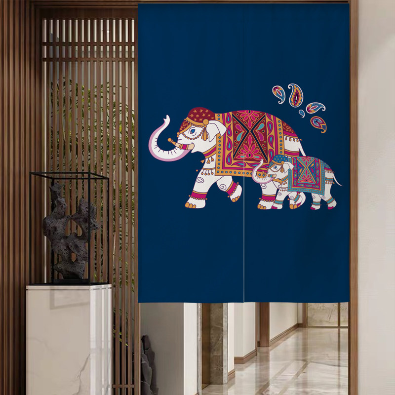 National Fengji Fabric Curtain Thai foot therapy shop bathroom covering curtain for the bedroom Chinese feng and semi-curtain