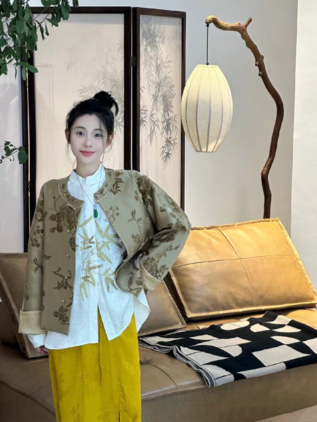 Women's Zhangsuede satin qipao jacket jacket New Year's New Year's Chinese New Year's Chinese style Chinese style national wind Down with summer and Chen Wind Spring autumn-Taobao