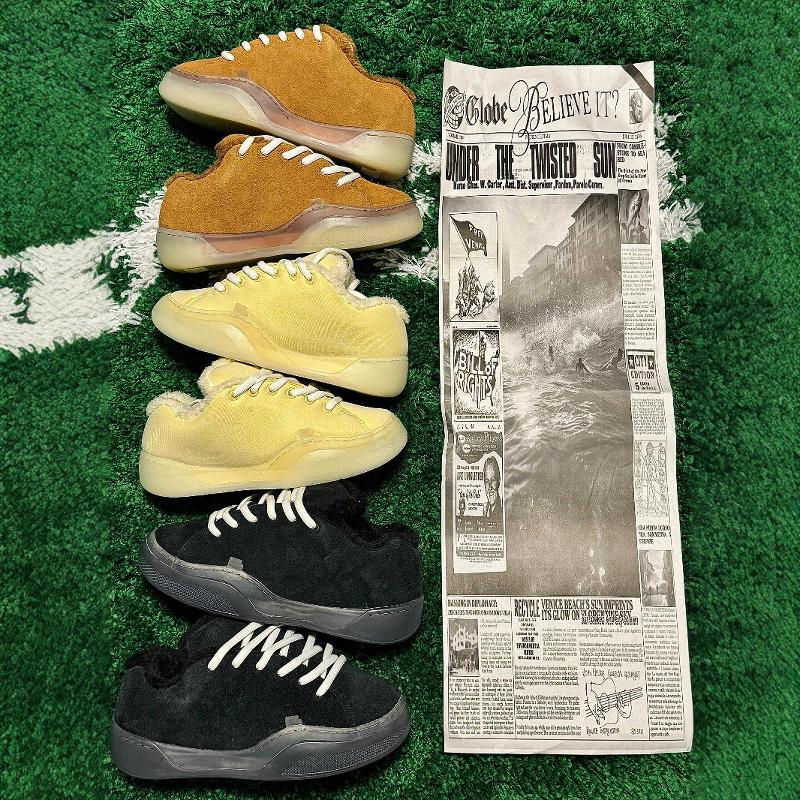 Erl Track 25Ss Vamps Skate Suede Cotton Shoes Skateboard Shoes Unisex Trendy Shoes