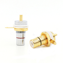 OEM ODM Plated Rhodium RCA Socket Lotus Seat HIFI Power Amplifier Biliary Signal Base Gilded Signal mother seat