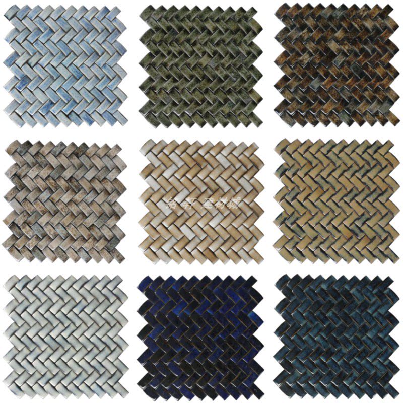 American pastoral strip brick fish bone herringbone close-fitting powder room bathroom kitchen living room background wall brick mosaic