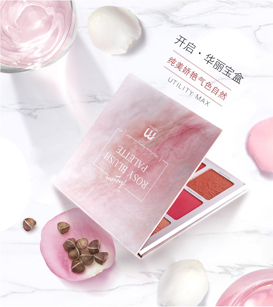 Chín màu má hồng Pearlescent mờ trang điểm nude tự nhiên sức sống trắng mận màu rouge bóng cao bóng mắt sửa chữa năng lực đĩa - Blush / Cochineal phấn má hồng loại nào tốt