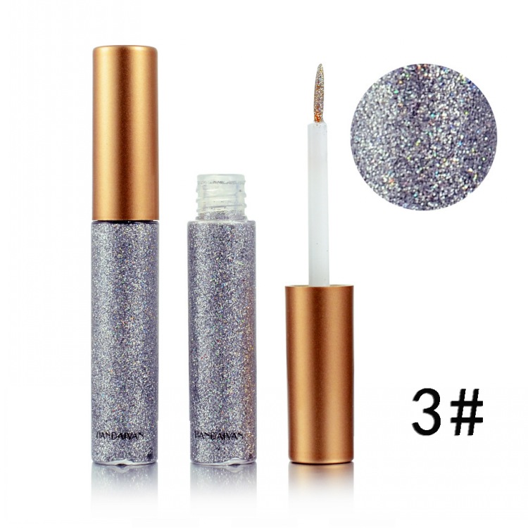 Đầy màu sắc sáng bóng bút kẻ mắt màu long lanh bóng mắt sáng Jingjing sequin eyeliner trẻ em giai đoạn trang điểm bóng mắt COS kẻ mắt nước màu nâu