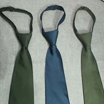 Pine Branch green zipper tie mens business tie clip lazy fashion neck olive tie silver tie clip