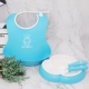 Вилка ложка+обеденная тарелка+bib blue