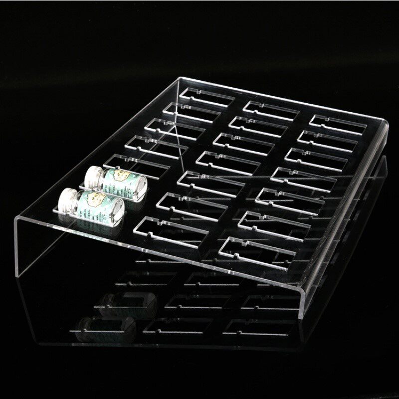 Transparent Acrylic Contact Lens Show Shelf Beauty Pupil Eye Drops Counter Display Prop Small Medicine Bottle Containing Layer Shelf