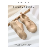 柒步森林 Спортивная белая обувь на платформе, универсальные кроссовки