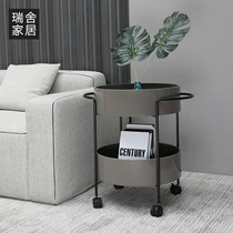 Nordic movable sides with wheels small coffee table Small apartment Simple tea table Light luxury living room creative corner A few tea tables