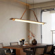 American Cerno Penna Vintage Solid Wood Restaurant Chandelier, Linear Island Bar Counter Desk Study Lamp