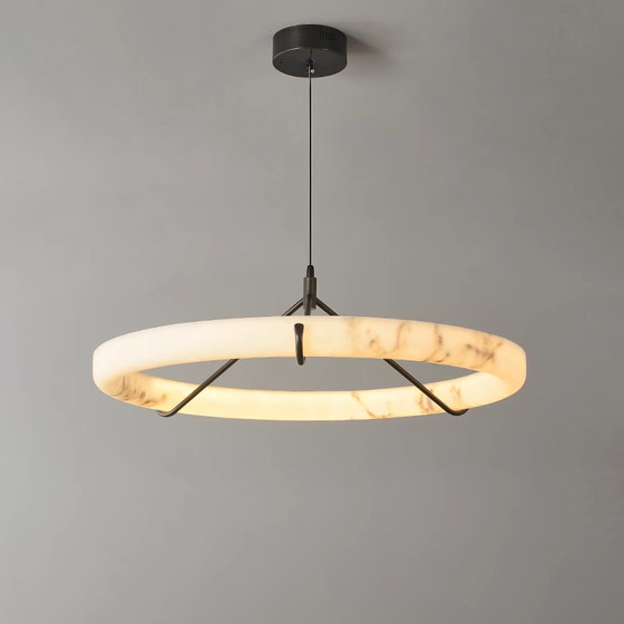 Italian-Style Light Luxury Living Room Chandelier, Modern Minimalist Personality, Imitation Marble Villa Duplex Main Light, Grand Lobby, High-End