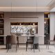 Postmodern Minimalist Restaurant Chandelier Designer Italian Creative Minimalist Tea Room Dining Table Bar Island Bench