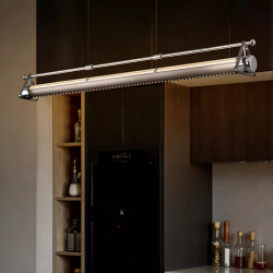 Modern Minimalist Restaurant Chandelier, Italian Light Luxury, High-End Feel, Linear Bar Counter Island Table Dining Table Office Area Lighting Fixtures