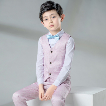 Childrens dresses male flower girl costumes piano performances wedding catwalk vest suits small host chorus recitation