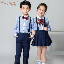 Childrens dresses mens bib suits kindergarten performance costumes primary school students school uniforms boys piano performance girls