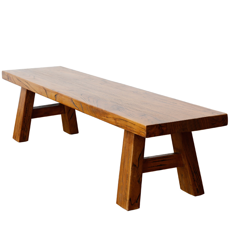 Old Elm Low Bar Stool Solid Wood Bench Wood Log Shoe Shoe Shoe