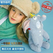 GOC IN C Kids Hugging Kettle Thermos Cup With Straw Baby Kettle Portable Student Cartoon Cute Cup