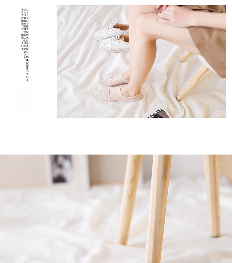 Vớ pha lê Nam Cực vớ nữ thủy tinh vớ chống móc lụa siêu mỏng vô hình trong suốt nông cạn miệng thuyền mùa hè vớ tất ngắn