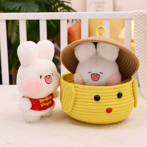 Плюшевый кролик, игрушка для сна, милая тряпичная кукла, белый кролик, подарок на день рождения