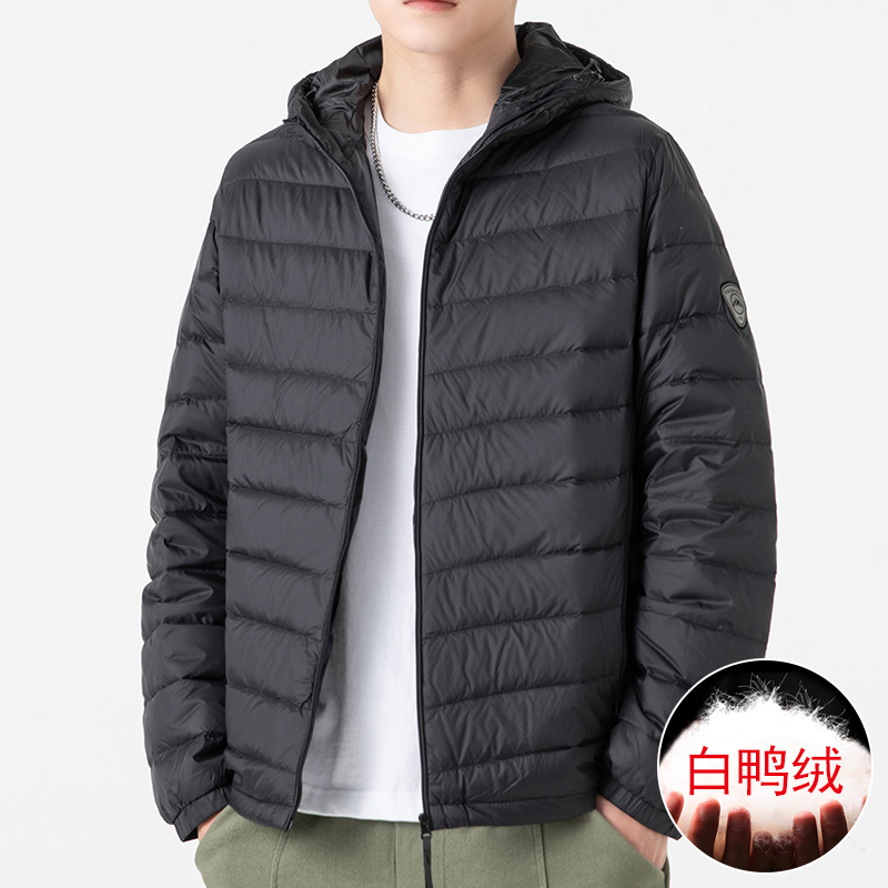 Men's Lightweight Ribbed down Jacket, Short Style, 2026 Winter New Model, Hooded Ultra-Light Winter Warm Coat Men's Lightweight Ribbed down Jacket, Short Style, 2026 Winter New Model, Hooded Ultra-Light Winter Warm Coat