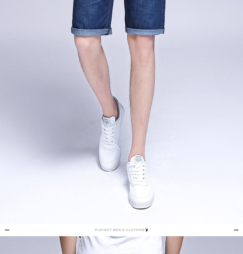 Playboy mùa hè phần mỏng quần short nam denim của nam giới thường jeans năm quần hot quần nam quần quần short nam