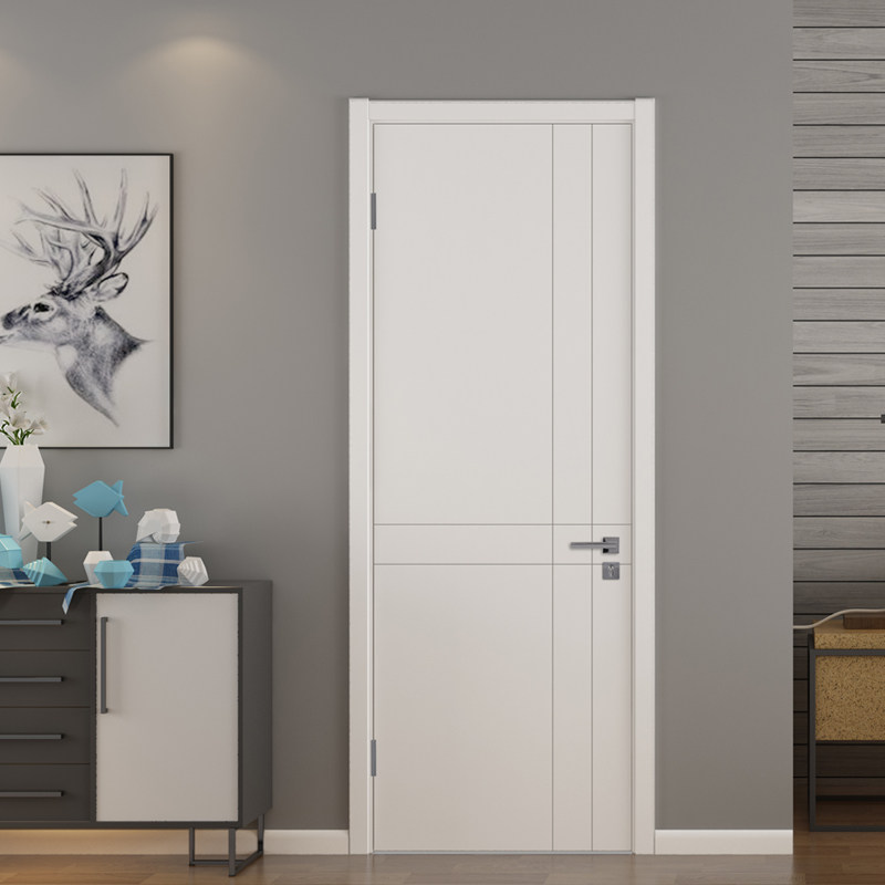 TATA wooden door minimalist indoor door bedroom wooden door solid wood composite paint silent door AC-002-J TCZ