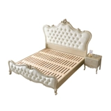 雅麦嘉 Американская легкая роскошная кровать главной спальни современная простая свадебная кровать европейская мягкая кожа