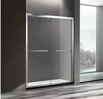 Jiumu shower room explosion-proof easy-clean glass double sliding door guide rail