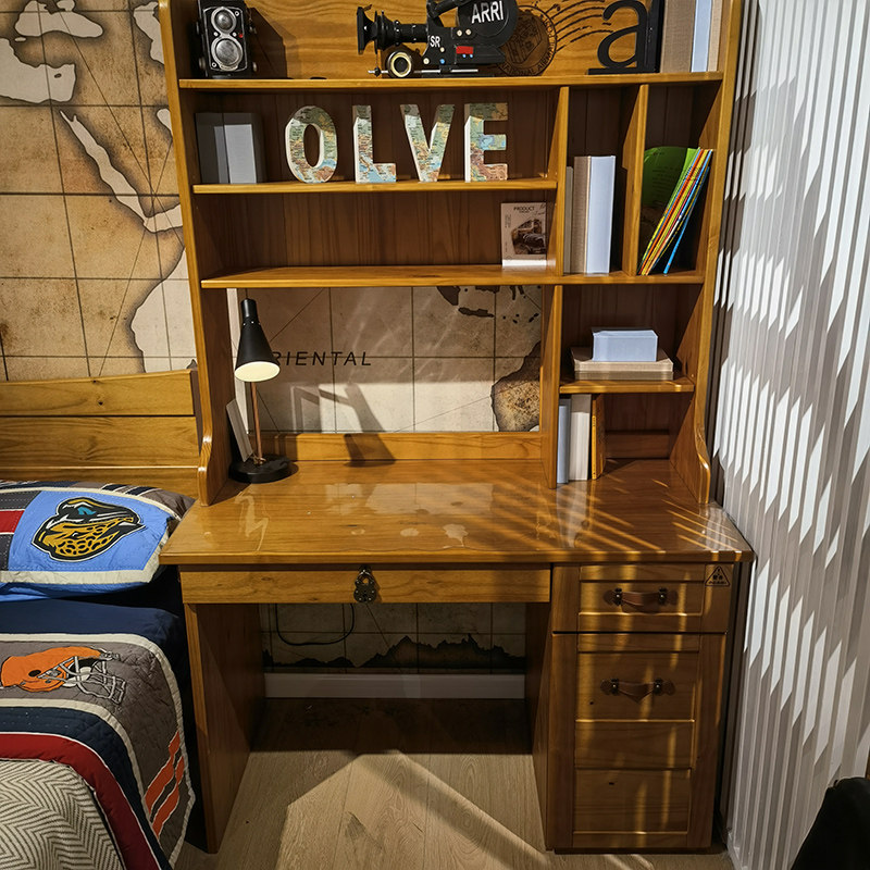 Ximengbao youth children's all solid wood furniture with the theme of global travel space wardrobe