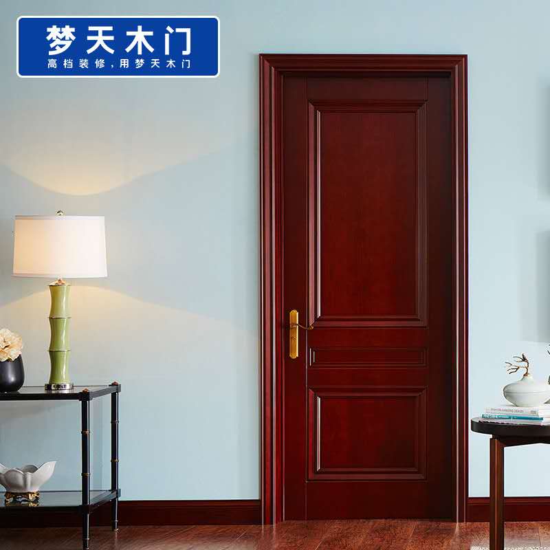 Dream day wood door modern minimalist indoor door custom water paint room bedroom door solid wood composite solid wood composite door 4F21
