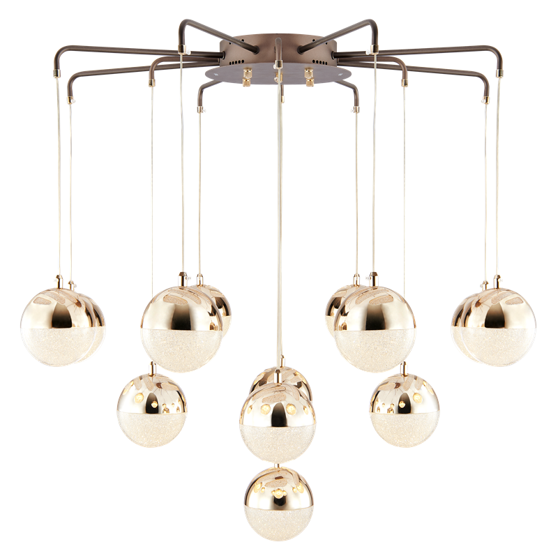 Three majestic extreme light lighting minimalist light extravagant ball LED chandelia