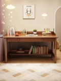 帝伊印象 Стол из цельного дерева, простой современный компьютерный стол, домашний письменный стол, спальня, детский учебный стол и стулья.