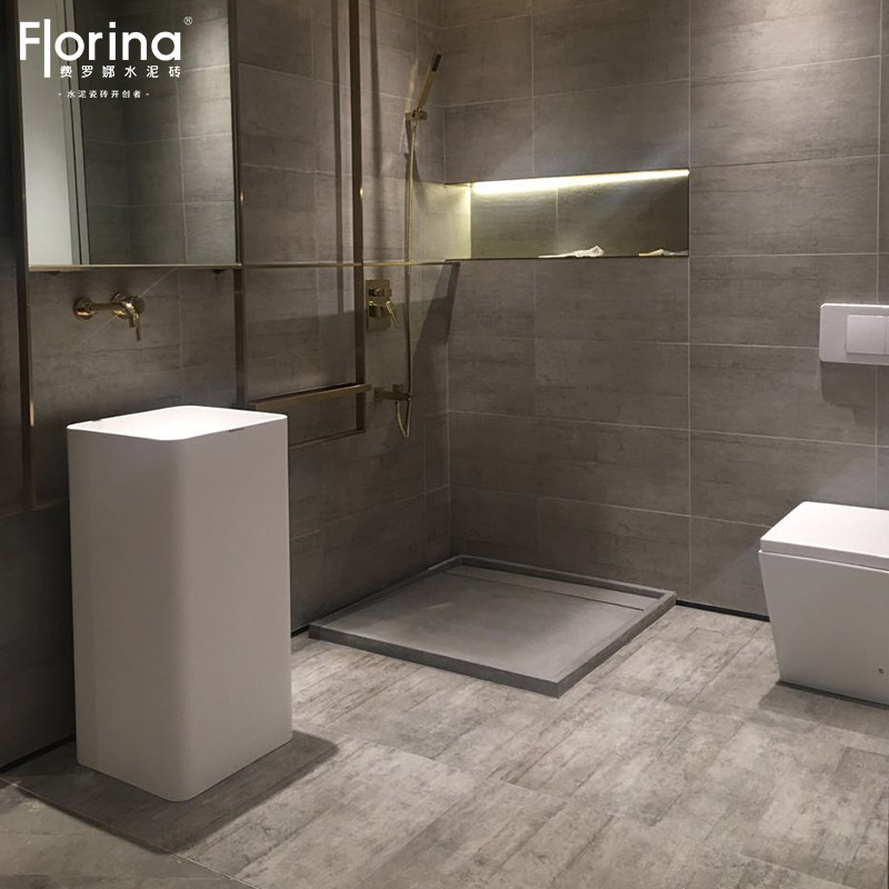 Ferona Novara antique cement brick Ceramic tile Floor tile Living room 600x600 Bathroom wall tile 600x1200