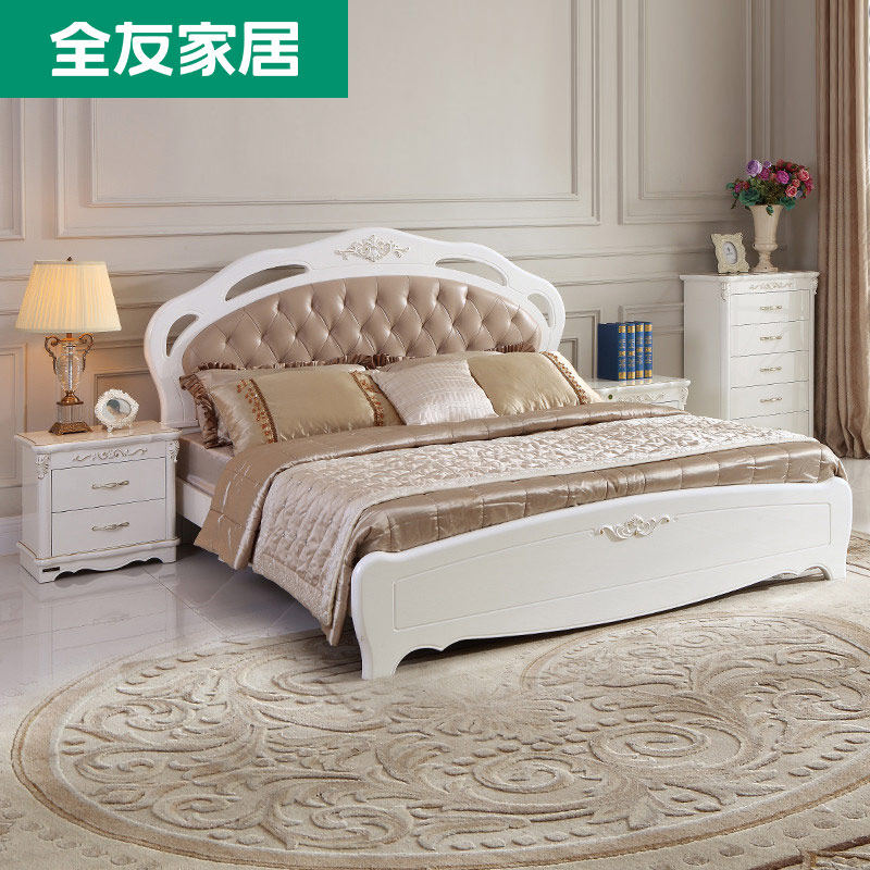Full Friend Home Double Bed Eurostyle 1 8 m Main Bed Soft Leaning Mat Dream store Tongan Plate Bed 61906-Taobao