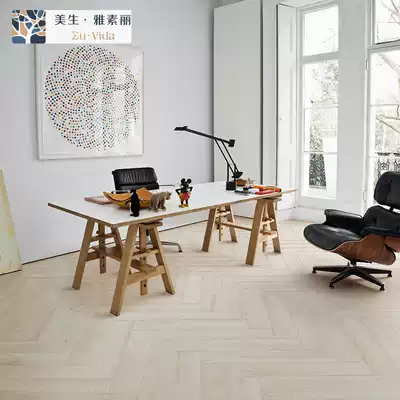 Meisheng middleot Yasuli modern simple imitation wood grain floor tiles Living room foyer powder room Kitchen wall floor