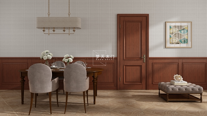 (Dream Day Wooden Door) Fashion Interior Door Suit Bedroom Door Water Paint Room Door Full House Custom Wooden Door 6C21