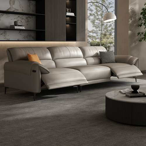 Электрический универсальный современный и минималистичный кожаный диван, воловья кожа