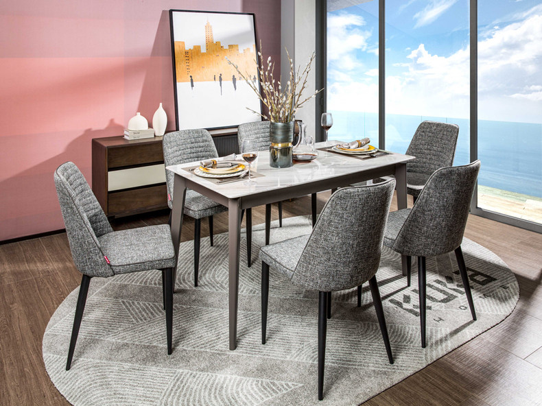 Customer home simple dining room dining table and chair combined table four chairs PTK065