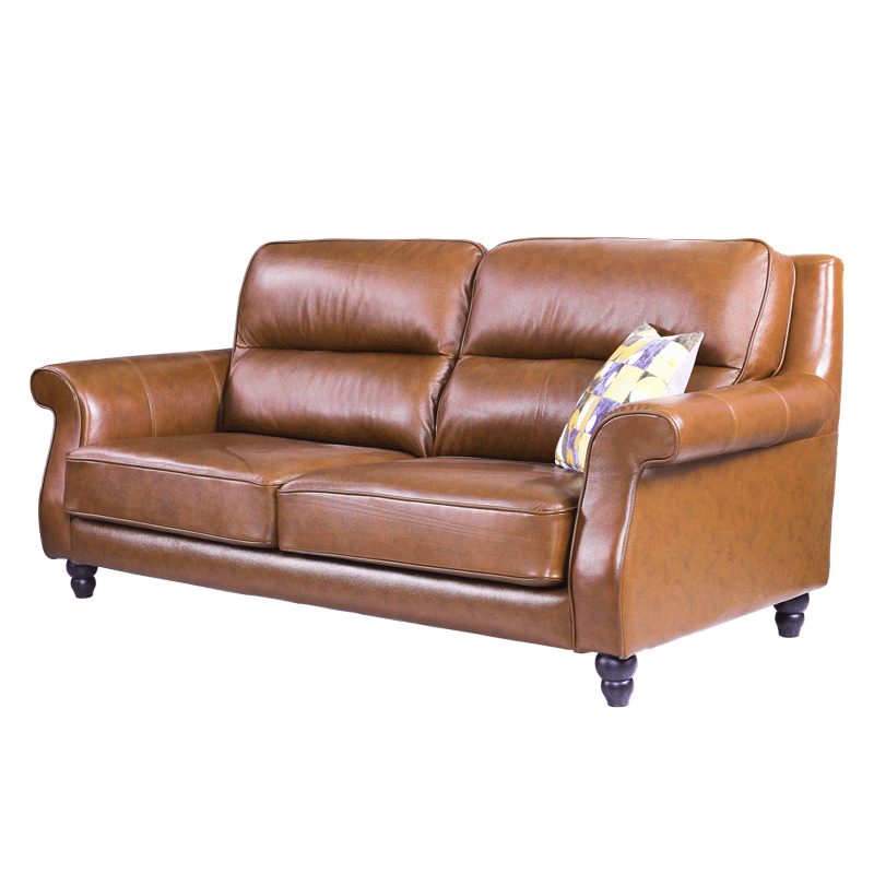Classic sofa, retro brown design